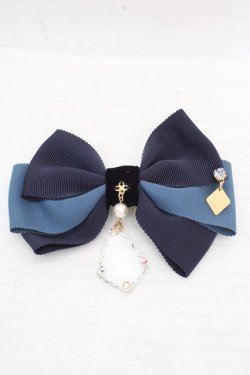 画像1: Enchantlic Enchantilly / クリアモチーフリボンブローチ  ネイビー O-26-03-12-025-LO-AC-OW-OS