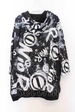 画像3: NieR Clothing / 転写ZIPパーカー F ブラック×ロゴ O-26-03-13-031-PU-TO-OW-OS