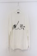 NieR Clothing / プリントトレーナー 2XL ホワイト×ミケ O-26-03-13-034-PU-TO-OW-OS
