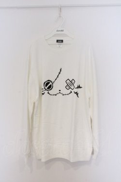 画像1: NieR Clothing / プリントトレーナー 2XL ホワイト×ミケ O-26-03-13-034-PU-TO-OW-OS
