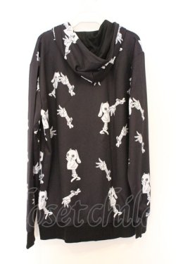 画像3: NieR Clothing / 転写ZIPパーカー F ブラック×NieRちゃん総柄 O-26-03-13-036-PU-TO-OW-OS