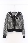 NieR Clothing / ダイヤ柄セーラーカーディガン F ブラック O-26-03-13-037-PU-TO-OW-OS