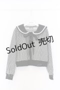 NieR Clothing / ダイヤ柄セーラーカーディガン F ブラック O-26-03-13-037-PU-TO-OW-OS