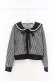 画像1: NieR Clothing / ダイヤ柄セーラーカーディガン F ブラック O-26-03-13-037-PU-TO-OW-OS (1)