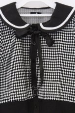 画像2: NieR Clothing / ダイヤ柄セーラーカーディガン F ブラック O-26-03-13-037-PU-TO-OW-OS (2)