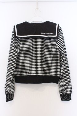 画像3: NieR Clothing / ダイヤ柄セーラーカーディガン F ブラック O-26-03-13-037-PU-TO-OW-OS