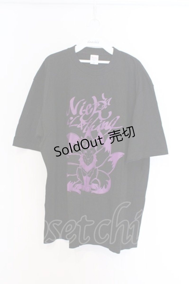 画像1: NieR Clothing / プリントTシャツ XL ブラック×九尾 O-26-03-13-038-PU-TS-OW-OS (1)