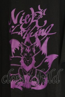 画像2: NieR Clothing / プリントTシャツ XL ブラック×九尾 O-26-03-13-038-PU-TS-OW-OS