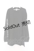 NieR Clothing / プリントカットソー XL ブラック×袖プリント O-26-03-13-040-PU-TO-OW-OS