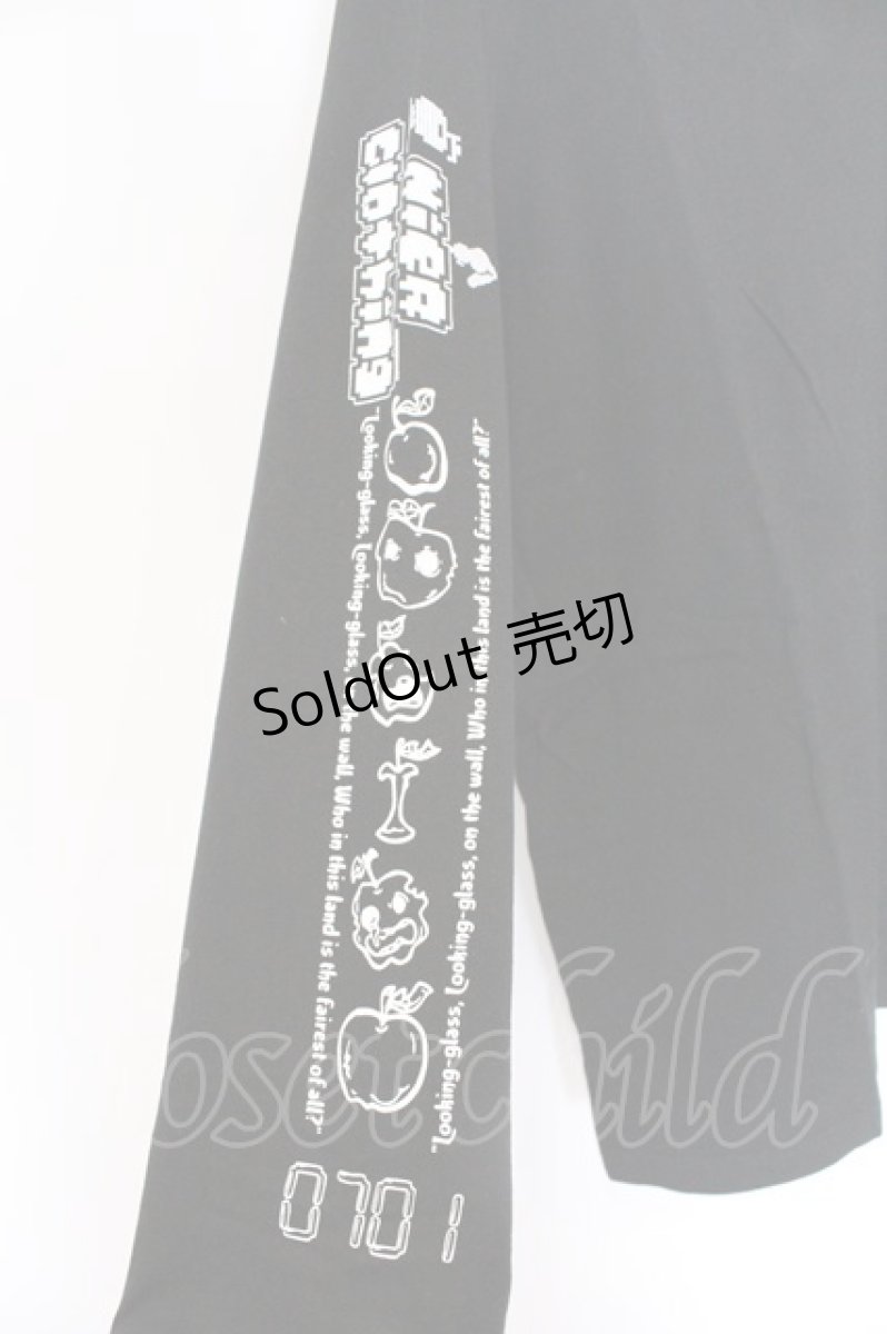 画像2: NieR Clothing / プリントカットソー XL ブラック×袖プリント O-26-03-13-040-PU-TO-OW-OS (2)