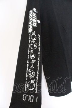 画像2: NieR Clothing / プリントカットソー XL ブラック×袖プリント O-26-03-13-040-PU-TO-OW-OS