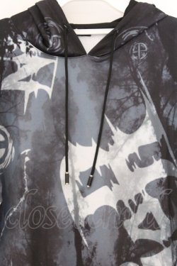 画像2: NieR Clothing / 転写pt半袖パーカー F ブラックロゴ O-26-03-13-041-PU-TO-OW-OS