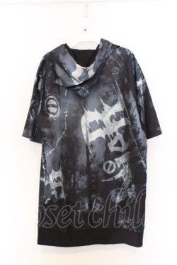 画像3: NieR Clothing / 転写pt半袖パーカー F ブラックロゴ O-26-03-13-041-PU-TO-OW-OS