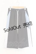 NieR Clothing / サイドラインハーフパンツ F ブラック×ブルー O-26-03-13-042-PU-PA-OW-OS