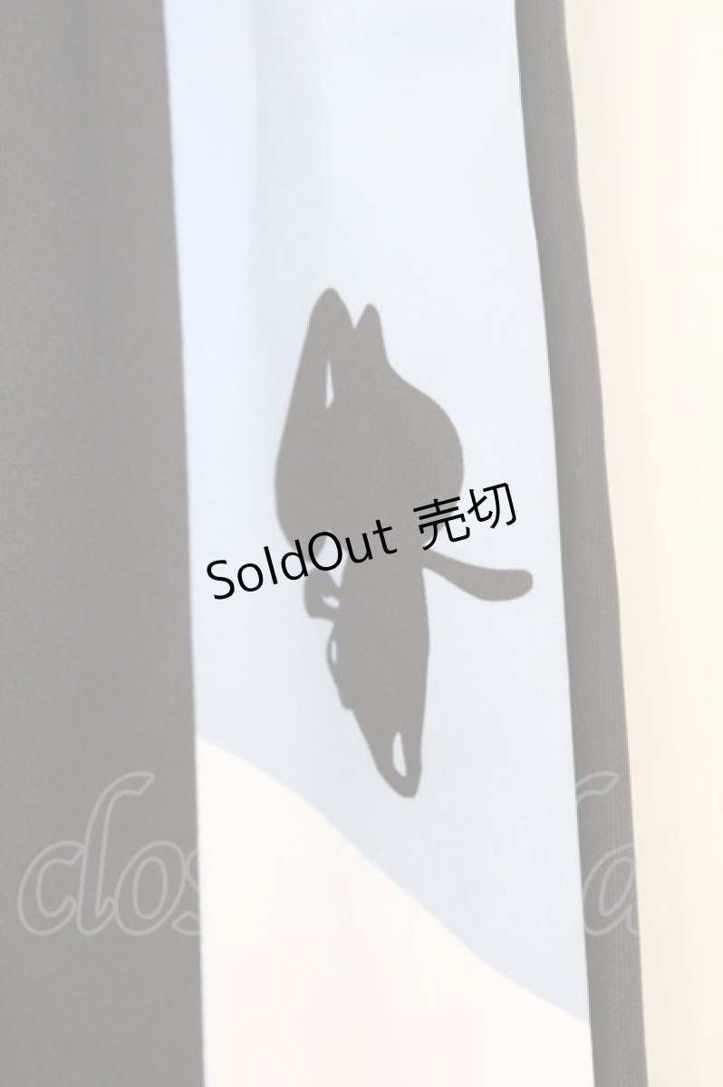 画像2: NieR Clothing / サイドラインハーフパンツ F ブラック×ブルー O-26-03-13-042-PU-PA-OW-OS (2)