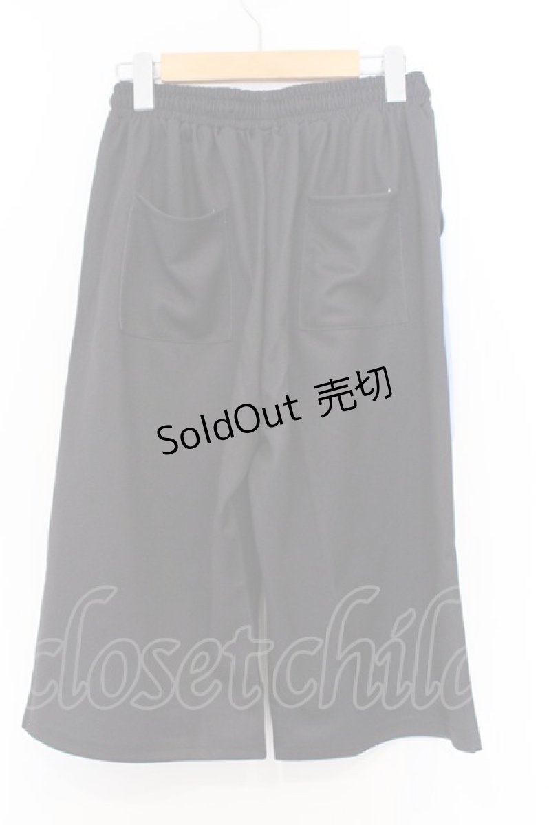 画像3: NieR Clothing / サイドラインハーフパンツ F ブラック×ブルー O-26-03-13-042-PU-PA-OW-OS (3)