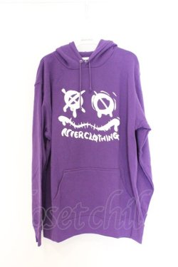 画像1: NieR Clothing / プリントパーカー XL パープル×フェイス O-26-03-13-045-PU-TO-OW-OS