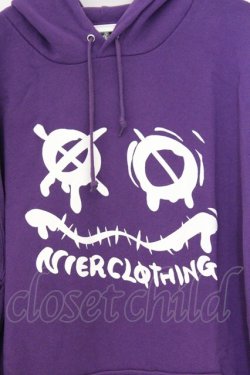 画像2: NieR Clothing / プリントパーカー XL パープル×フェイス O-26-03-13-045-PU-TO-OW-OS