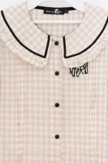 画像2: NieR Clothing / ギンガムチェックブラウス F ベージュ O-26-03-13-048-PU-BL-OW-OS (2)