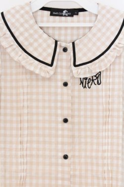 画像2: NieR Clothing / ギンガムチェックブラウス F ベージュ O-26-03-13-048-PU-BL-OW-OS