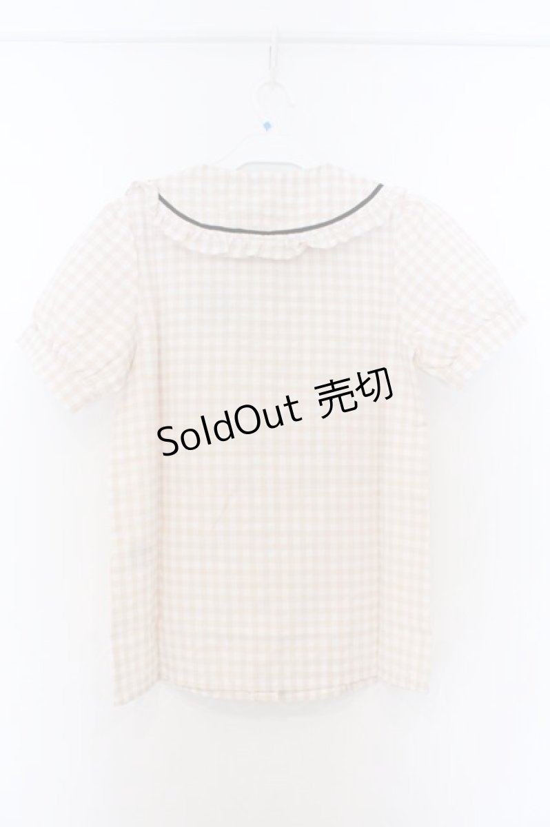 画像3: NieR Clothing / ギンガムチェックブラウス F ベージュ O-26-03-13-048-PU-BL-OW-OS (3)