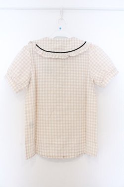 画像3: NieR Clothing / ギンガムチェックブラウス F ベージュ O-26-03-13-048-PU-BL-OW-OS