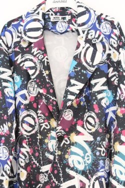 画像2: NieR Clothing / SUPER LONG COAT　コート F ブラックペイント O-26-03-13-049-PU-CO-OW-OS