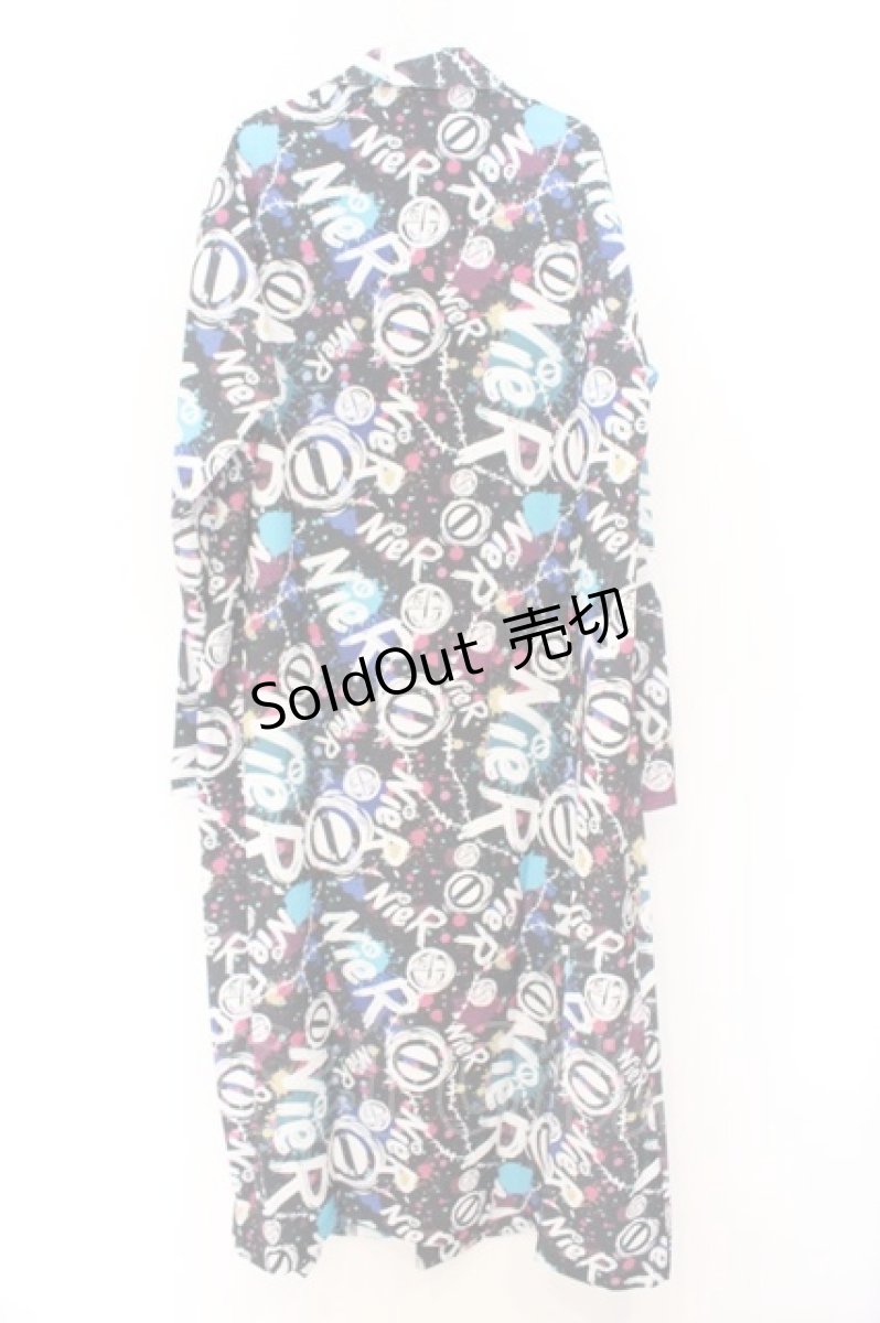 画像3: NieR Clothing / SUPER LONG COAT　コート F ブラックペイント O-26-03-13-049-PU-CO-OW-ZTC066 (3)