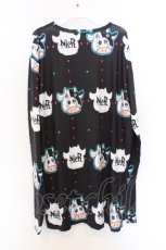 画像3: NieR Clothing / 総柄転写カットソー F ブラック牛柄 O-26-03-13-050-PU-TO-OW-OS (3)