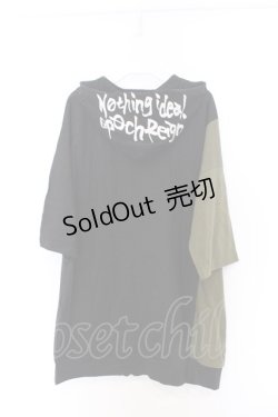 画像3: NieR Clothing / 刺繍入りバイカラーパーカー F ブラック×カーキグリーン O-26-03-13-056-PU-TO-OW-OS