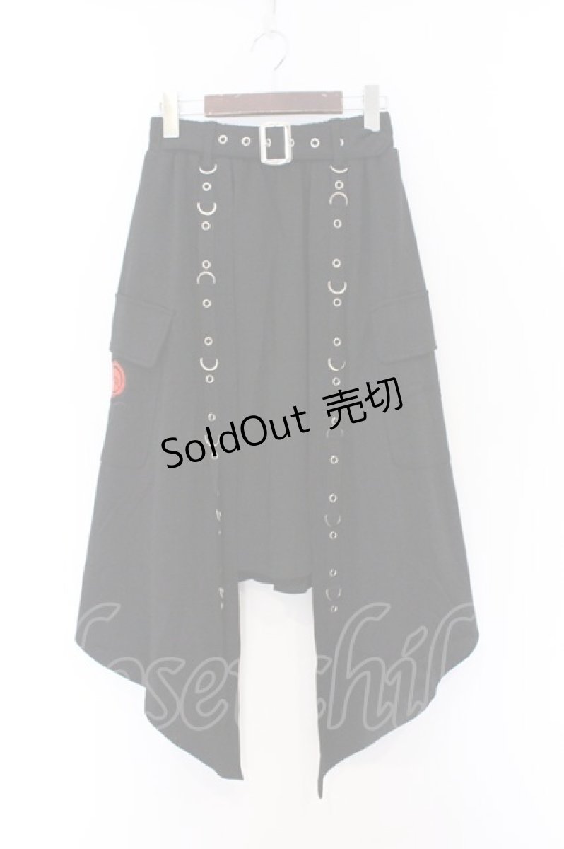 画像1: NieR Clothing / Dカン&ハトメ付きASYMMETRY SKIRT　スカート F ブラック O-26-03-13-059-PU-SK-OW-OS (1)
