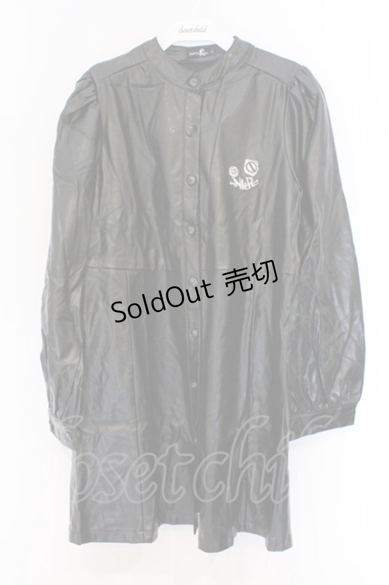 画像1: NieR Clothing / PUレザージャケット F ブラック O-26-03-13-061-PU-JA-OW-ZT484 (1)