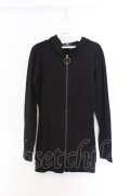 NieR Clothing / バックレースアップパーカー F ブラック O-26-03-13-063-PU-TO-OW-OS