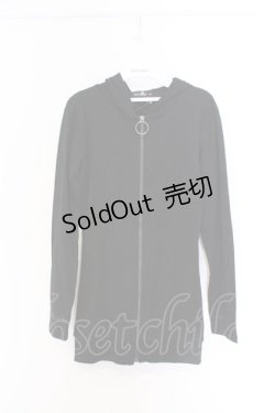 画像1: NieR Clothing / バックレースアップパーカー F ブラック O-26-03-13-063-PU-TO-OW-OS