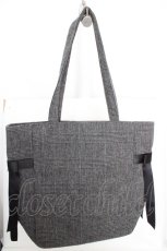 画像3: Maison de FLEUR / サイドリボンチェックMトート  クロ O-26-03-13-1034-LO-BG-OW-ZTK047 (3)