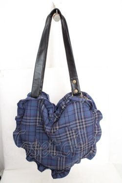 画像2: axes femme / タータンチェックハートバッグ  ブルー O-26-03-13-1038-AX-BG-OW-OS