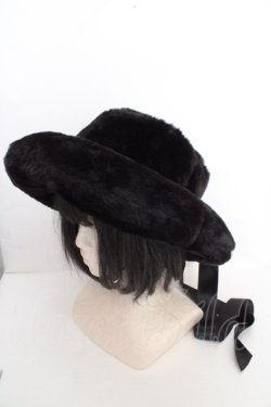 画像1: uf / ブラックエクリプス　ファーハット  ブラック O-26-03-13-1040-EL-AC-OW-OS