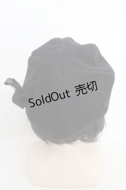 画像3: axes femme / 巻きバラリボンブローチ付きベレー 57.5cm クロ O-26-03-13-1041-AX-AC-OW-OS