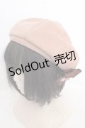 axes femme / 巻きバラリボンブローチ付きベレー 57.5cm キャメル O-26-03-13-1042-AX-AC-OW-OS