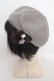 画像2: axes femme / 巻きバラリボンブローチ付きベレー 57.5cm グレー O-26-03-13-1043-AX-AC-OW-OS (2)