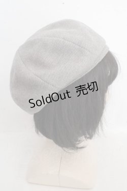 画像4: axes femme / 巻きバラリボンブローチ付きベレー 57.5cm グレー O-26-03-13-1043-AX-AC-OW-OS
