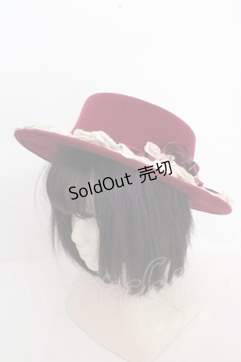 画像1: axes femme / ローズガーデンカンカン帽  ワイン O-26-03-13-1045-AX-AC-OW-ZTK048 (1)