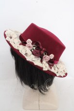 画像2: axes femme / ローズガーデンカンカン帽  ワイン O-26-03-13-1045-AX-AC-OW-ZTK048 (2)