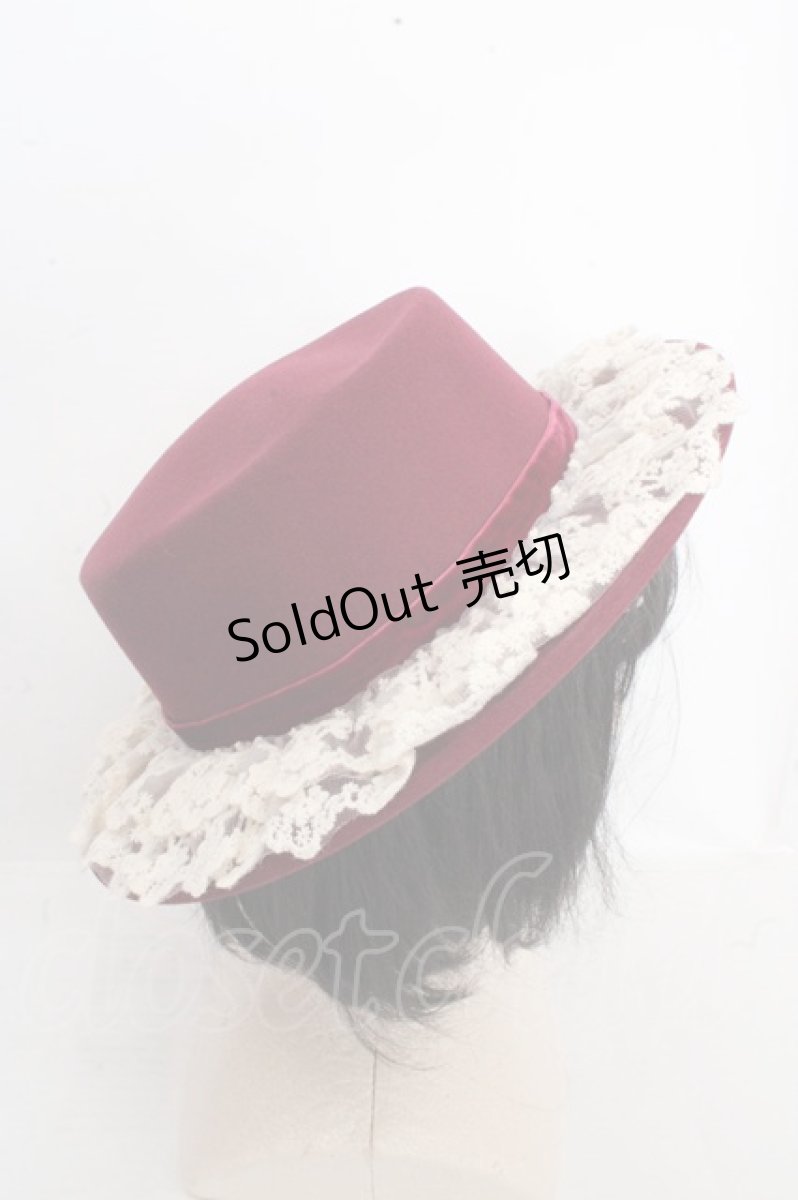 画像4: axes femme / ローズガーデンカンカン帽  ワイン O-26-03-13-1045-AX-AC-OW-ZTK048 (4)