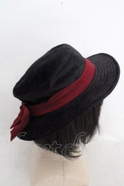 画像5: axes femme / 配色リボンベロアハット 57.5cm クロ×ワイン O-26-03-13-1046-AX-AC-OW-OS
