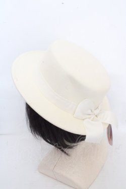 画像2: m petit by misako / TT*AMリボンカンカン帽 57.5cm シナモン（シロ） O-26-03-13-1047-LO-AC-OW-OS