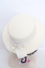 画像3: m petit by misako / TT*AMリボンカンカン帽 57.5cm シナモン（シロ） O-26-03-13-1047-LO-AC-OW-ZT0315M (3)