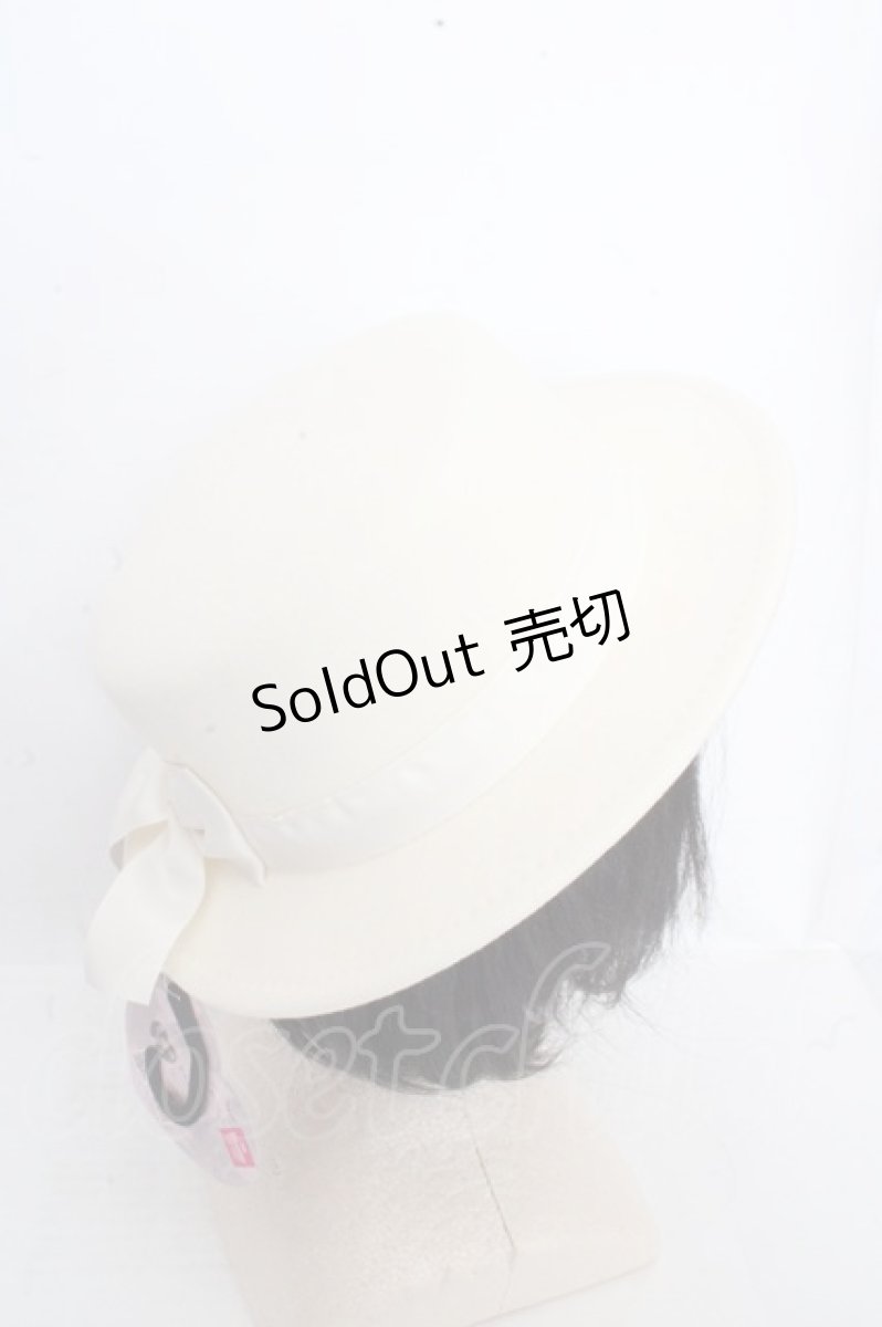 画像4: m petit by misako / TT*AMリボンカンカン帽 57.5cm シナモン（シロ） O-26-03-13-1047-LO-AC-OW-ZT0315M (4)