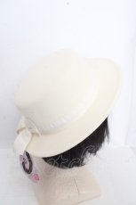画像4: m petit by misako / TT*AMリボンカンカン帽 57.5cm シナモン（シロ） O-26-03-13-1047-LO-AC-OW-ZT0315M (4)