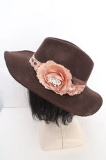 画像2: axes femme / フェルト中折れ女優帽 57.5cm ブラウン O-26-03-13-1007-AX-AC-IG-ZTK048 (2)